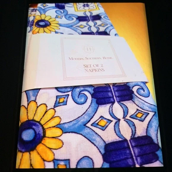 NEW ModernSouthernHome Al Fresco 4 Sets of 2 Napkins. 52% Cotton & 48% Polyester - Picture 7 of 12